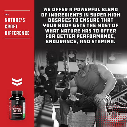 Extra Strength Testosterone Booster for Men - Herbal Testosterone Supplement for Men with Horny Goat Weed Maca Root Tongkat Ali and Saw Palmetto Extract for Muscle Enlargement Stamina and Strength