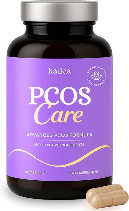 8-in-1 PCOS Support Supplement - 2,000mg Myo Inositol, NAC, Maca Root, Cinnamon, Chromium, Folate, Zinc, Vitamin D3 | Hormone Balance, Ovarian Health & Weight Management Support | 30-Day Supply