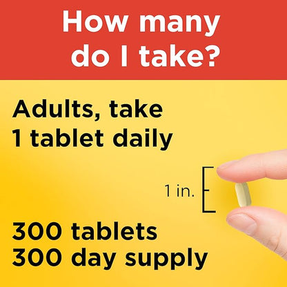 Nature Made Extra Strength Vitamin C 1000 mg, Dietary Supplement for Immune Support, 300 Tablets, 300 Day Supply