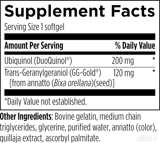 Designs for Health CoQnol 200mg - CoQ10 Ubiquinol with Superior Bioavailability + Exclusive Absorption Technology - Double CoenzymeQ10 Boost with GG - Heart, Healthy Aging + Cell Support (60 Softgels)