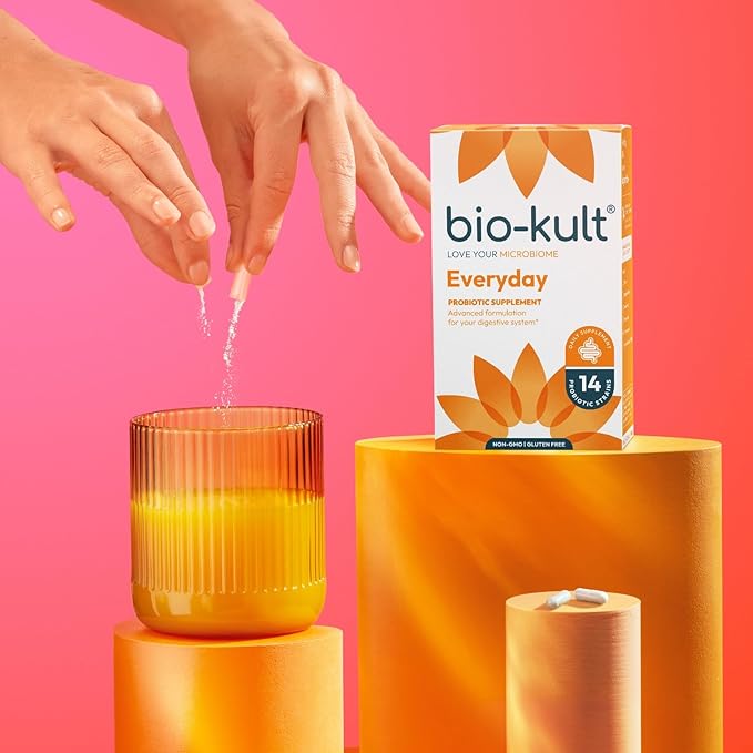 Bio-Kult Gut Health Probiotic Supplement, 14 Strains, Probiotics for Women & Men, Immune Support, Digestive Health, Shelf-Stable, Non-GMO and Gluten-Free, Capsules, 30 Count (Pack of 1)