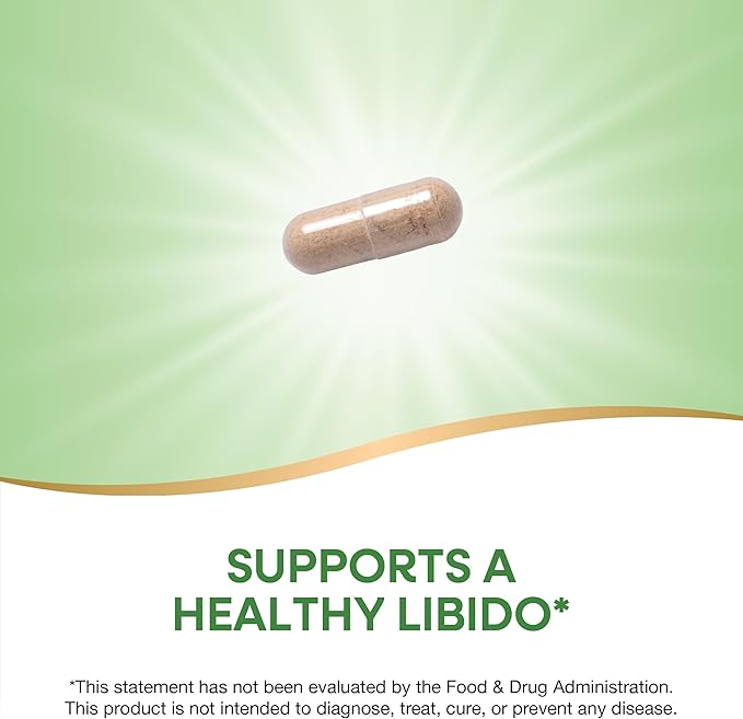 Nature's Way Maca Premium Extract, Supports a Healthy Libido*, Standardized to 0.6% Glucosinolates, Non-GMO Project Verified, 60 Vegan Capsules (Packaging May Vary)