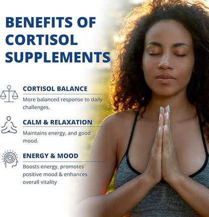 18-in-1 Cortisol Supplements for Women & Men, Cortisol Reducer Detox Manager with Magnesium, Ashwagandha, L-Theanine, Phosphatidylserine for Mood, Sleep, Focus Support, 120 Capsules