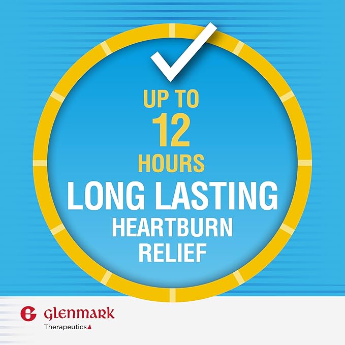 Glenmark Maximum Strength Famotidine Tablets, 20 mg, Acid Reducer for Heartburn Relief, 200 Count