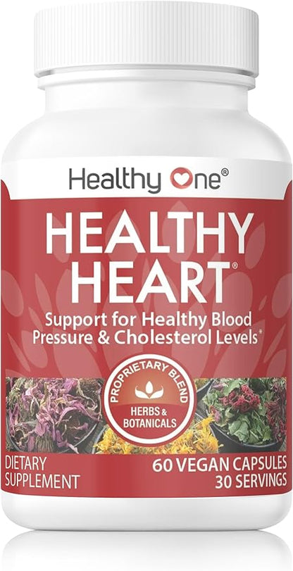 Healthy Heart - CoQ10 - Cholesterol - Circulation - Inflammation - Blood Pressure - Plaque - Cortisol - Arteries - LDL - HDL - Hawthorne - Beet Root - Garlic - Olive Leaf - Hibiscus - 150 Count