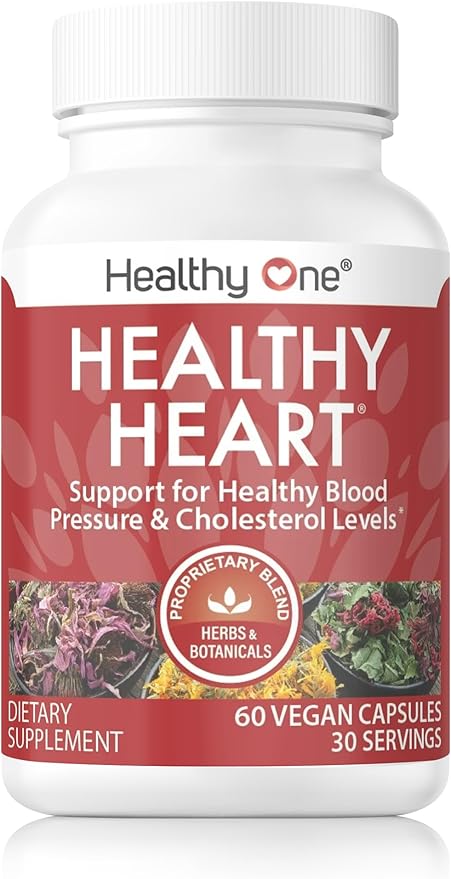 Healthy Heart - CoQ10 - Cholesterol - Circulation - Inflammation - Blood Pressure - Plaque - Cortisol - Arteries - LDL - HDL - Hawthorne - Beet Root - Garlic - Olive Leaf - Hibiscus - 150 Count