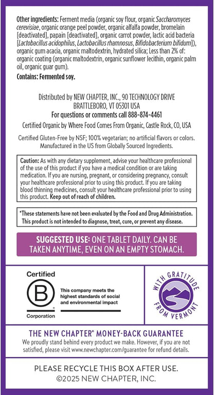 New Chapter Women's Multivitamin 40 Plus for Energy, Healthy Aging + Immune Support with 20+ Nutrients -- Every Woman's One Daily 40+, Gentle on the Stomach, 96 Count