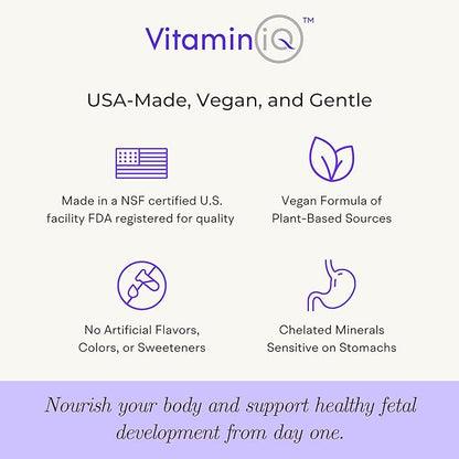 Whole Food Prenatal Vitamins (120 Capsules) Natural Support for Maternal and Fetal Health, Prenatal Multivitamin for Women with Choline, B Vitamins and More, Vegan, No Soy, Gluten or Dairy