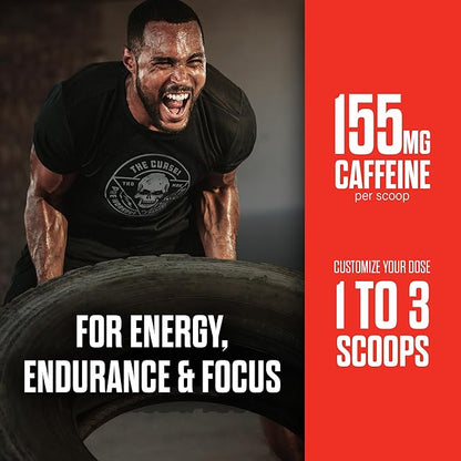 JNX SPORTS The Curse! Pre Workout Powder for Men & Women, Caffeine, Beta-Alanine, Creatine, L-Citrulline, 50 Servings, Sour Candy Flavor – Boost Energy, Strength & Focus