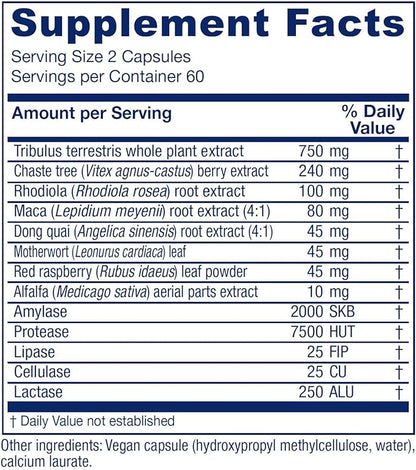 Vitanica Pregnancy Prep, Reproductive System Support, Vegan, 120 Capsules