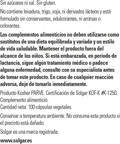Solgar Vitamin C 500 mg, 100 Vegetable Capsules - Antioxidant & Immune Support - Overall Health - Supports Healthy Skin & Joints - Non GMO, Vegan, Gluten Free, Kosher - 100 Servings