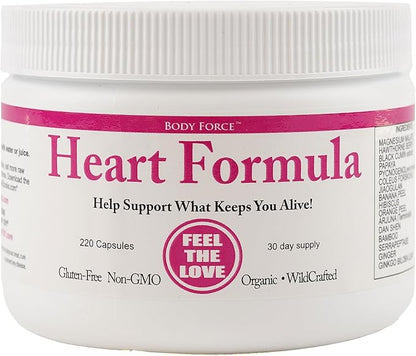 Heart Formula Capsules: Plant-Based Powder with Magnesium Malate, Serrapeptase, Hawthorn Berries, & Ginkgo Biloba