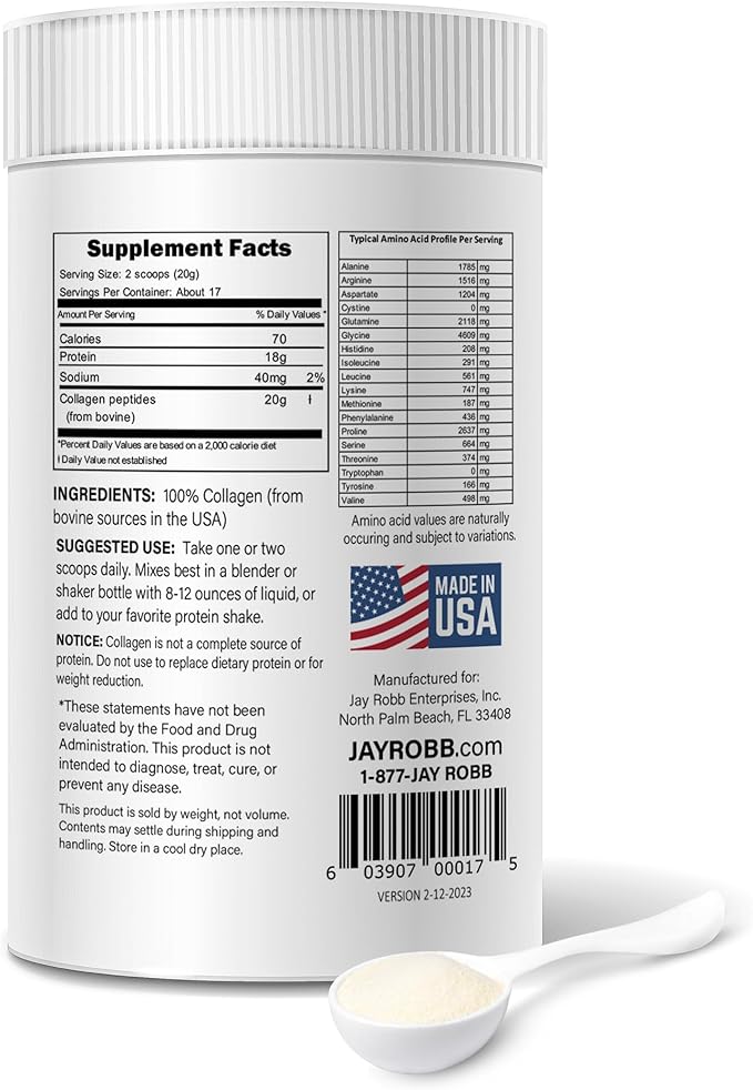 Jay Robb Collagen Peptides Unflavored