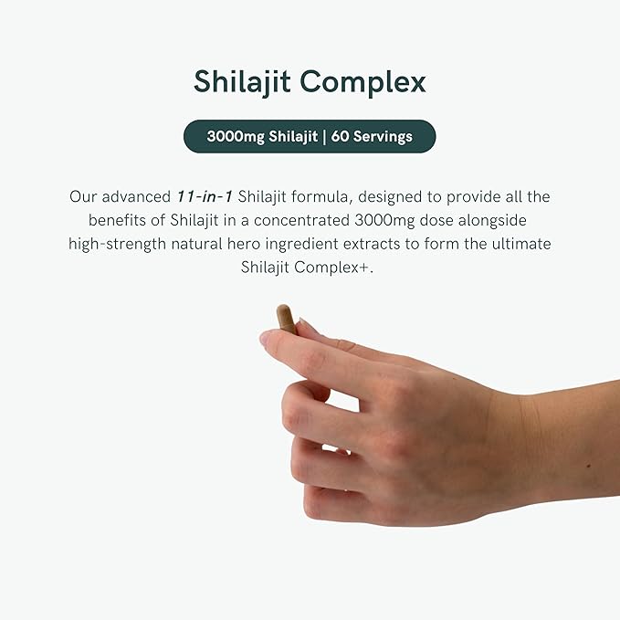Dr Sosnowski's BioActive Shilajit Blend with Ashwagandha, Rhodiola Rosea, Lions Mane, Panax Ginseng, Royal Jelly, Ginkgo Biloba, Turmeric, Bee Propolis, Cordyceps & Stinging Nettle | 60 Capsules