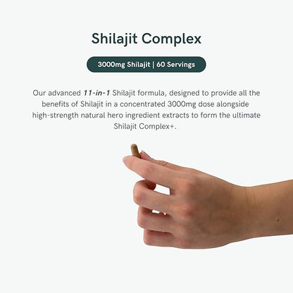 Dr Sosnowski's BioActive Shilajit Blend with Ashwagandha, Rhodiola Rosea, Lions Mane, Panax Ginseng, Royal Jelly, Ginkgo Biloba, Turmeric, Bee Propolis, Cordyceps & Stinging Nettle | 60 Capsules