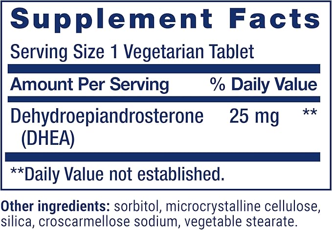 Life Extension DHEA 25 mg – For Hormone Balance, Immune Support, Sexual Health and Anti-Aging - Supports Memory & Mood - Non-GMO, Gluten-Free, Vegetarian - 100 Dissolve-In-Mouth Tablets