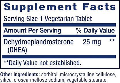 Life Extension DHEA 25 mg – For Hormone Balance, Immune Support, Sexual Health and Anti-Aging - Supports Memory & Mood - Non-GMO, Gluten-Free, Vegetarian - 100 Dissolve-In-Mouth Tablets