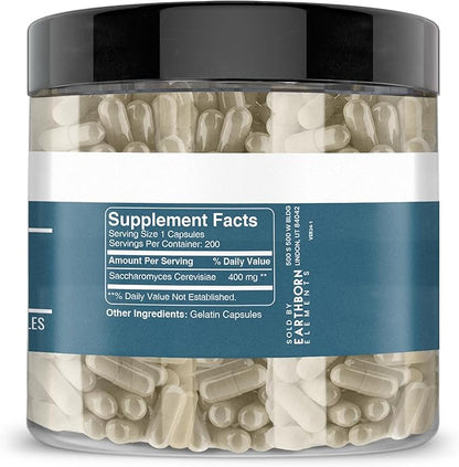 Earthborn Elements Brewer's Yeast 200 Capsules, Pure & Undiluted, No Additives
