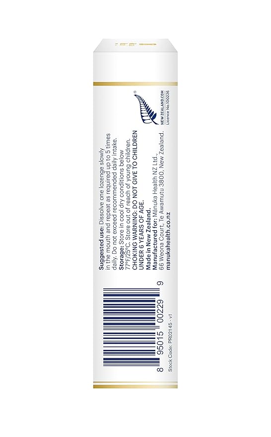 Manuka Health MGO 400+ Manuka Honey Lozenges, Pack 4, Variety Pack - Lemon, Honey & Propolis, Blackcurrant, Lemon & Ginger
