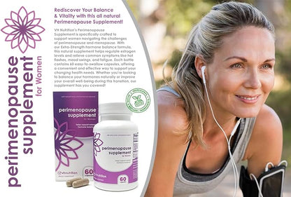 VH Nutrition Perimenopause Supplement for Women | Estrogen Support* Extra Strength Hormone Balance* for Her | Easy to Swallow Pills