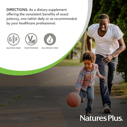 Natures Plus Herbal Actives Ginkgo Biloba, Extended Release - 120 mg, 60 Vegan Tablets - Vegetarian, Gluten-Free - 60 Servings