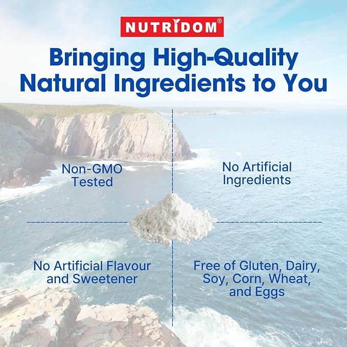 Hydrolyzed Marine Collagen Peptides Powder, Wild-Caught from Nova-Scotia, Supports Hair, Skin & Nails, Non-GMO, Free of Gluten, Soy & Dairy (303 g)