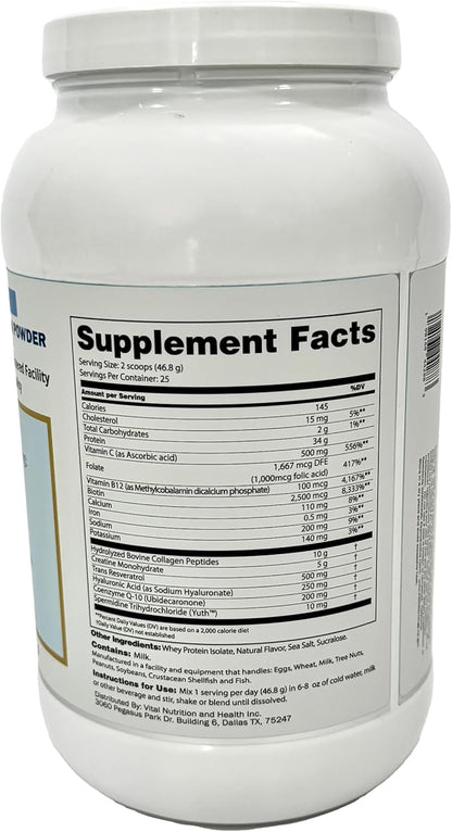 All-in-One Powder: Protein, Collagen, Creatine, Resveratrol, Hyaluronic Acid, CoQ10, Spermidine + Key Vitamins