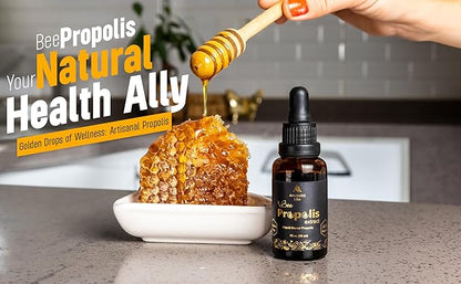 Natural Bee Propolis Extract, 30 mL, Advanced Liquid Tincture Immune System Booster and Seasonal Defense, Pure High Potency Herbal Supplement, Non-GMO (Propolis (3) Pack)…