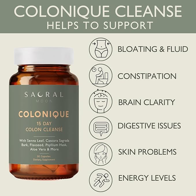 15 Day Colon Cleanse - Digestive Support for Cleansing, Senna Leaf, Cascara Sagrada, Psyllium Husk, Flaxseed, Aloe Vera, Probiotics and More. Constipation Relief.