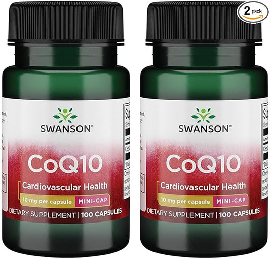 Swanson Coq10 - Mini Cap 10 mg 100 Caps (2 Pack)