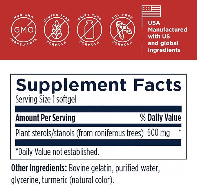 Designs for Health Plant Sterols and Stanols - Foresterol Stanol Sterol Supplement with Beta-Sitosterol from Coniferous Pine - Designed to Help Maintain Healthy Cholesterol Levels (90 Softgels)