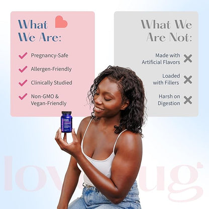 Lovebug Prenatal Probiotic | Helps with Morning Sickness, Nausea, Heartburn & Digestion | Helps Baby Microbiome | Multi Strain 20 Billion CFU | 30 Capsules