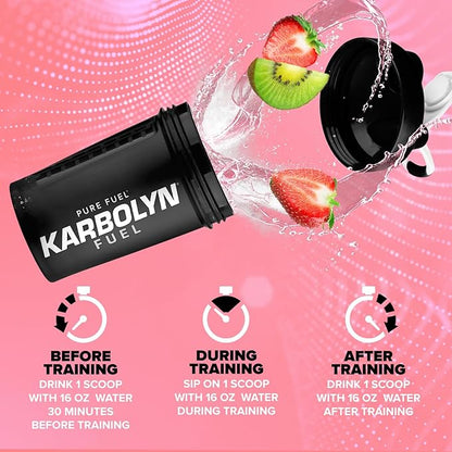 EFX Sports Karbolyn Fuel | Fast-Absorbing Carbohydrate Powder | Carb Load, Sustained Energy, Quick Recovery | Stimulant Free | 18 Servings (Kiwi Strawberry)