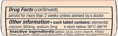 TUMS Extra Strength Antacid Tablets for Chewable Heartburn Relief and Acid Indigestion Relief, Assorted Fruit Flavors - 8 Count Roll