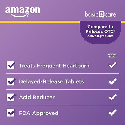 Amazon Basic Care Omeprazole Delayed Release Tablets 20 Mg, 28 Count (Packaging may vary)