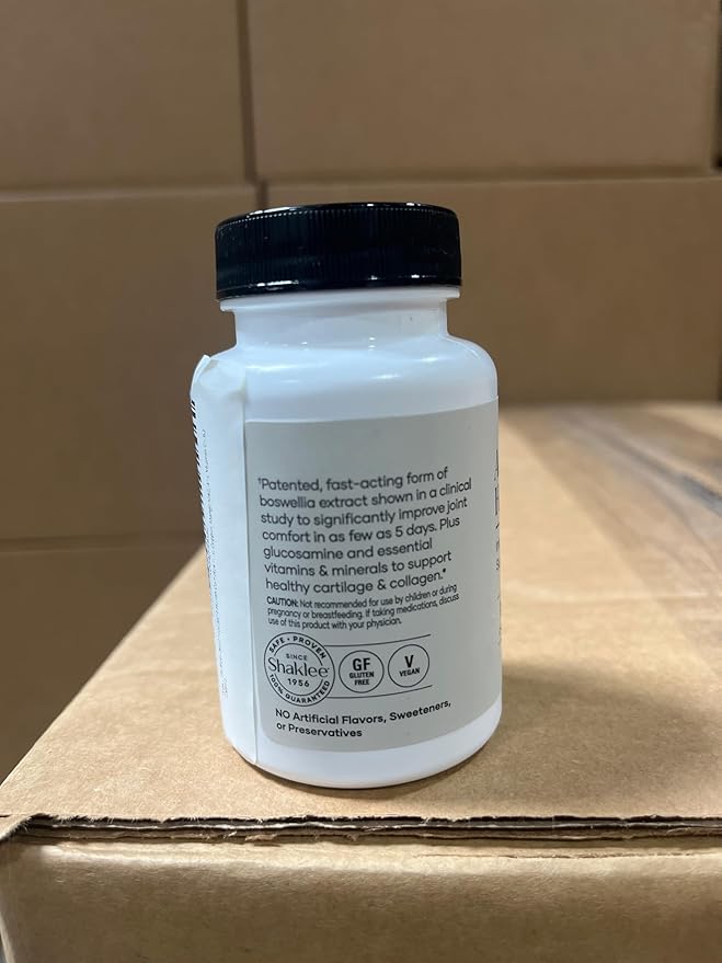 Shaklee - Joint Complex - Concentrated Glucosamine and Fast-Acting Boswellia Extract - with Zinc, Copper, Manganese, and Vitamin C - 60 Caplets