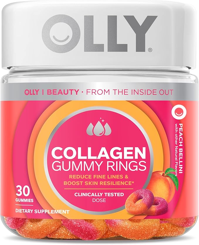 OLLY Collagen Gummy Rings, 30 Count Gummy Active Immunity+Elderberry, 45 Gummies Bundle