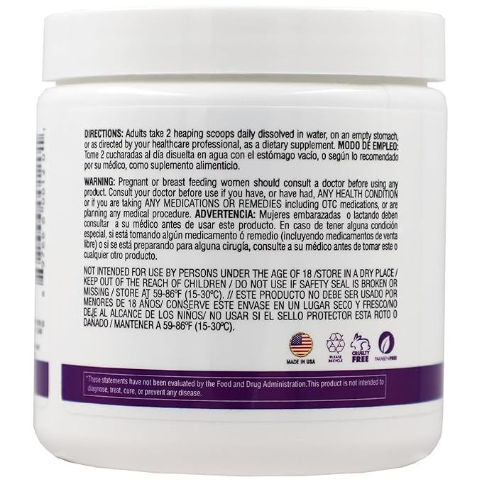 Colageina 10 Hydrolized Collagen Powder with Vitamin C, Anti-Aging, Orange Flavor, Water-Soluble, 3.5 Oz, Jar 3.5 Oz Powder, Jar