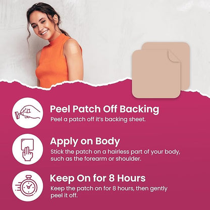 VIORY Hair Support Patches (Pack of 60) - 100% Natural Hair Patch for Women and Men - with Zinc & Glutamine - Enhanced Formula