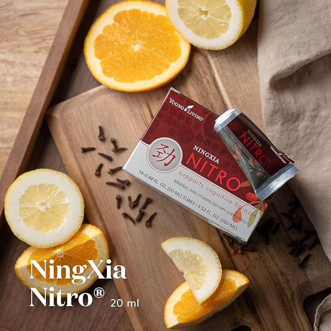Young Living NingXia Nitro | 1 Pack (14 Sachets) | Energizing Wolfberry Drink with Green Tea & Korean Ginseng | Supports Focus, Energy & Physical Fitness