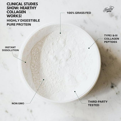 Collagen Powder - 18g Protein - Pure Halal Collagen Peptides Grass Fed Organic Hydrolyzed Powder | Type I and III Unflavoured Keto Friendly Gluten Free No Sugar Non GMO 16 Oz