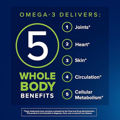 Osteo Bi-Flex Advanced Omega-3 Joint Complex, Plant-Based Algae Oil, Joint Support Supplement, 80 Count Softgels