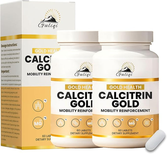 Calcitrin Gold - Calcitrin Gold Pastillas 𝐏𝐚𝐫𝐚 𝐃𝐨𝐥𝐨𝐫 𝐃𝐞 𝐀𝐫𝐭𝐫𝐢𝐭𝐢𝐬, Support for Bone Health, 60 Tablets