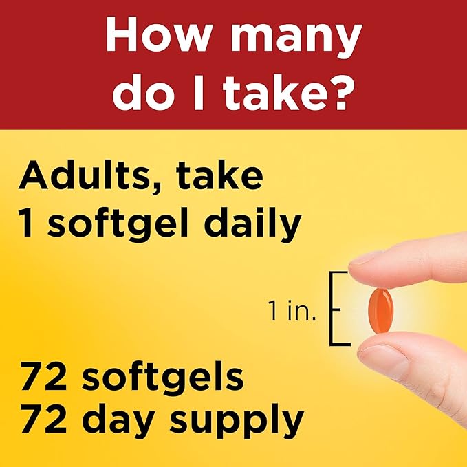 Nature Made CoQ10 100mg, Dietary Supplement for Heart Health Support, 72 Softgels, 72 Day Supply