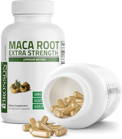 Bronson Maca Root Extra Lepidium Meyenii, Non-GMO, 90 Vegetarian Capsules
