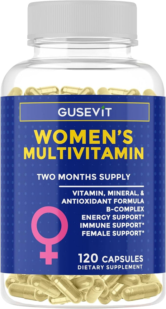 37-in-1 Women's Multivitamin for Immune & Stress Support, Energy Booster, Bone & Skin Health, Hair Growth & Overall Wellness | Vitamin C, D3, Folic Acid, B-Complex, Biotin, Zinc & More | 60 Ct