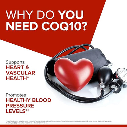 Qunol CoQ10 100mg Softgels Ultra 3X Better Absorption Coenzyme Q10 Supplements - Antioxidant Supplement for Vascular and Heart Health & Energy Production - 2 Month Supply - 60 Count (Pack of 2)