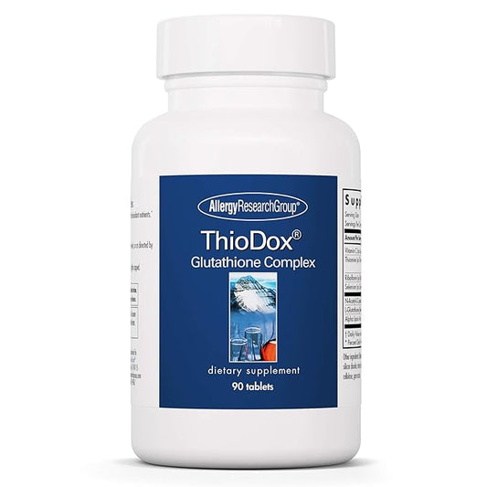Allergy Research Group ThioDox Supplement - Glutathione Complex, L-Glutathione with Vitamin C, NAC, Alpha Lipoic Acid, Tablets - 90 Count