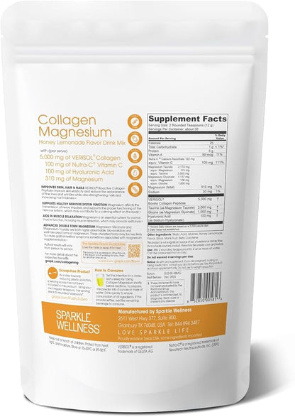 Collagen Magnesium Rest + Restore (Honey Lemonade) [30 Serves] | VERISOL Bioactive Collagen Peptides, Magnesium Glycinate & Taurate Salts | Lauren Roxburgh Rest + Restore | Calming Beauty Routine