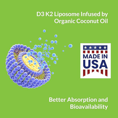 UpNourish Liposomal Vitamin D3 50000 IU (Vitamina D3 de 50000) with 1000 mcg Vitamin K, High Dose Vitamin D3 K2, Vitamin D 50000 IU with K1, K2 MK-4 and MK-7, 120 Mini Softgels